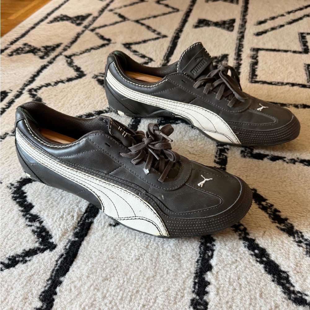 Puma Men's brown and White leather